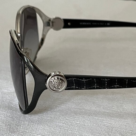 Versace Sunglasses - black and silver - Authentic - Picture 8 of 16